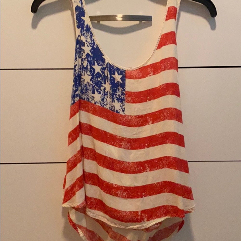 American flag tank top